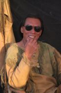 Wes Studi on the set