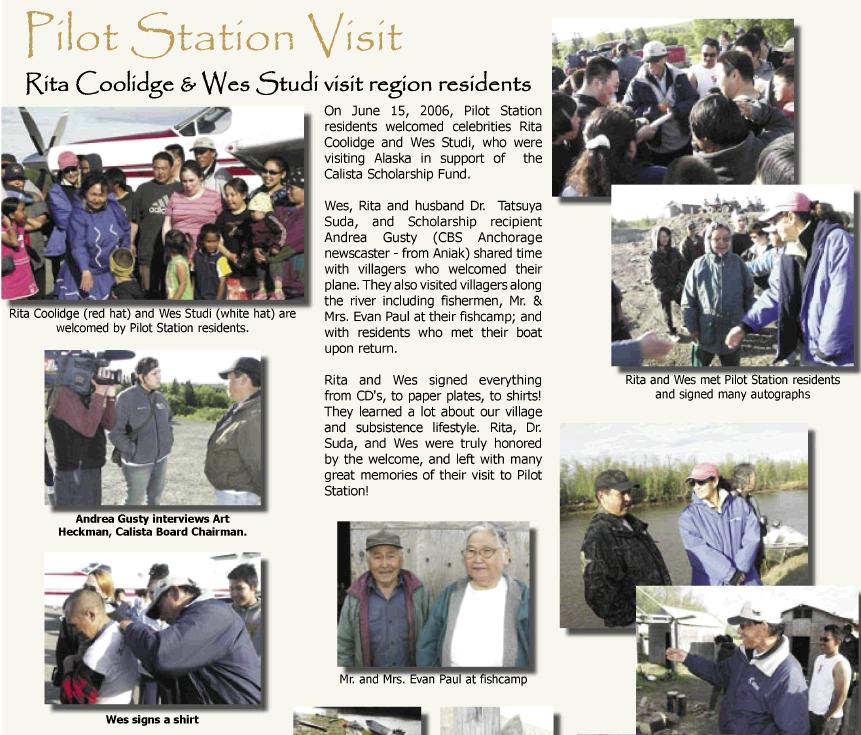 Rita Coolidge and Wes Studi visit region residents